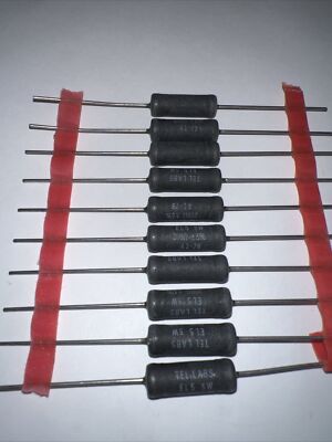 200 Ohm 5 Watt 5% Wire Wound Resistor (Tel Lab EL5 New Quantity of (10)￼