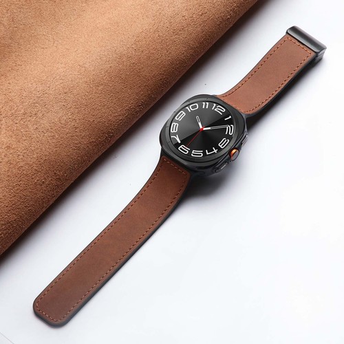 Bracelet Cuir Magnétique pour Samsung Galaxy Watch Ultra 47mm Bracelet Boucle Magnétique - Photo 15 sur 15