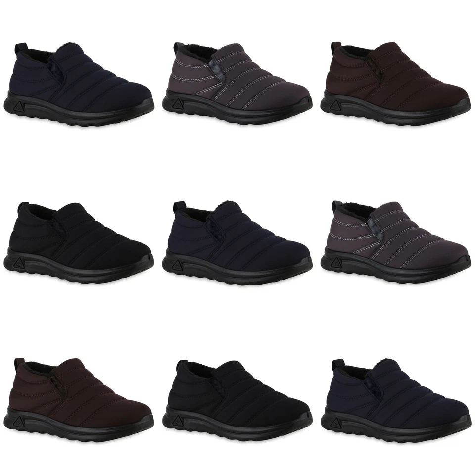 MARKENLOS Herren Warm Gefütterte Winter Boots Stiefeletten Gesteppte Schuhe 841500 Mode