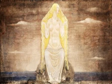 12892.Decor Poster.Wall art vintage design.John Bauer painting.Goddess Freyja