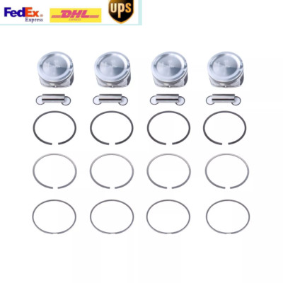 STD 4pcs Pistons & Rings Φ81mm Φ19mm for 1.8T Audi A3 A4 VW EOS AWW AWP AUG AWM