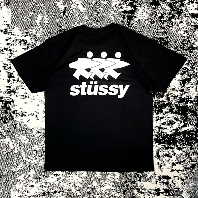 Tシャツ・カットソー Stussy Surfwalk Pigment Dyed T-Shirt Black STUSSY SURFWALK PIGMENT DYED TEE BLACK - XLARGE | eBay