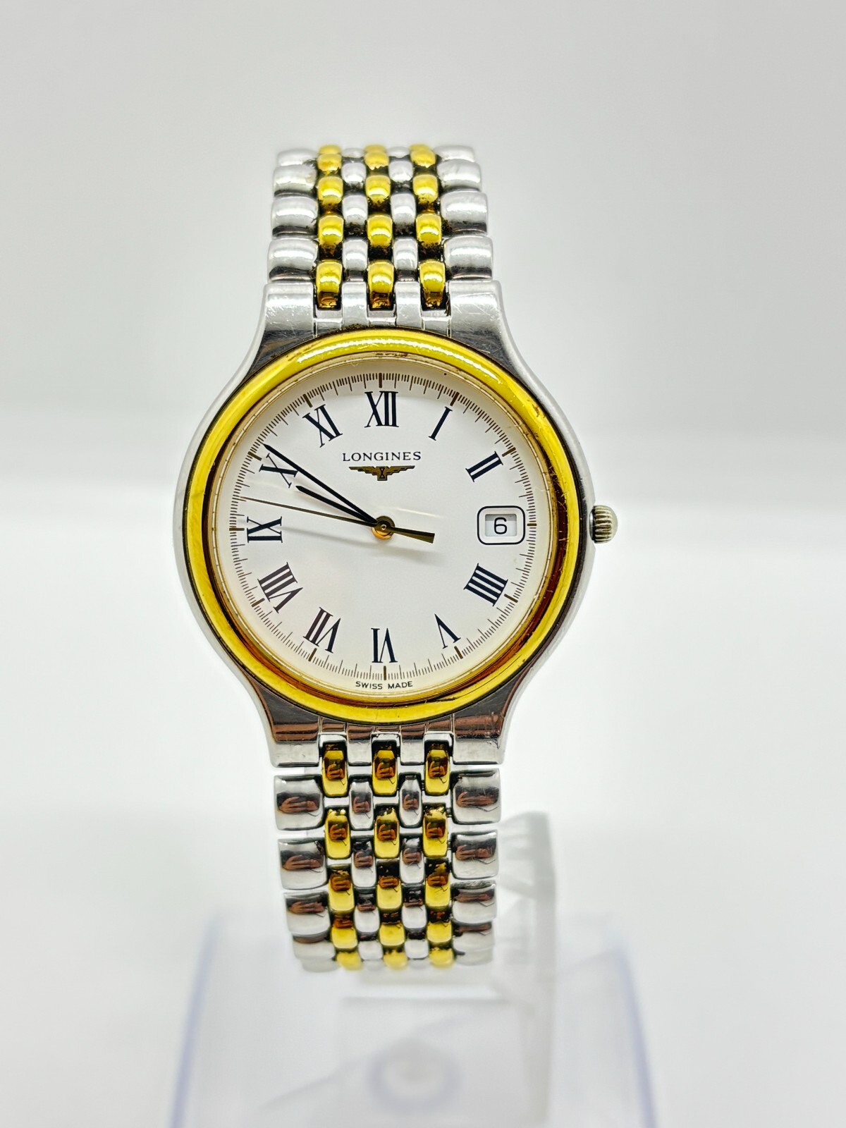 [Near Mint] Longines Grand Classic L5 631 3 Date Round Gold Dial Mens Watch Used