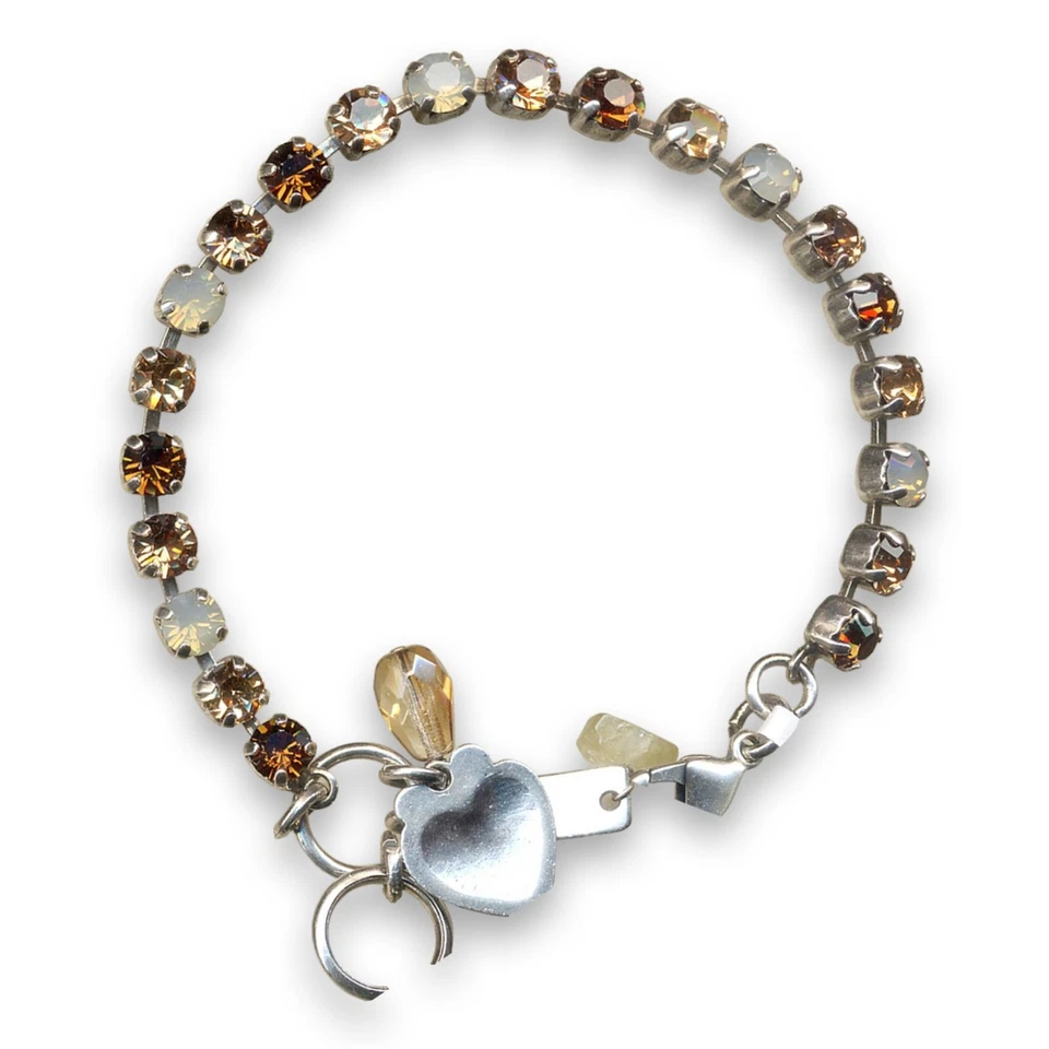Bracelet by Mariana Woman Glamorous Brown and Opal Swarovski Crystals - Image 3 of 4