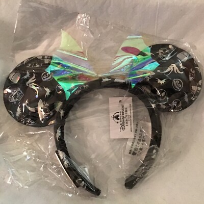 DisneyParks-The Nightmare Before Christmas Clear Bow Headband Ears NEW