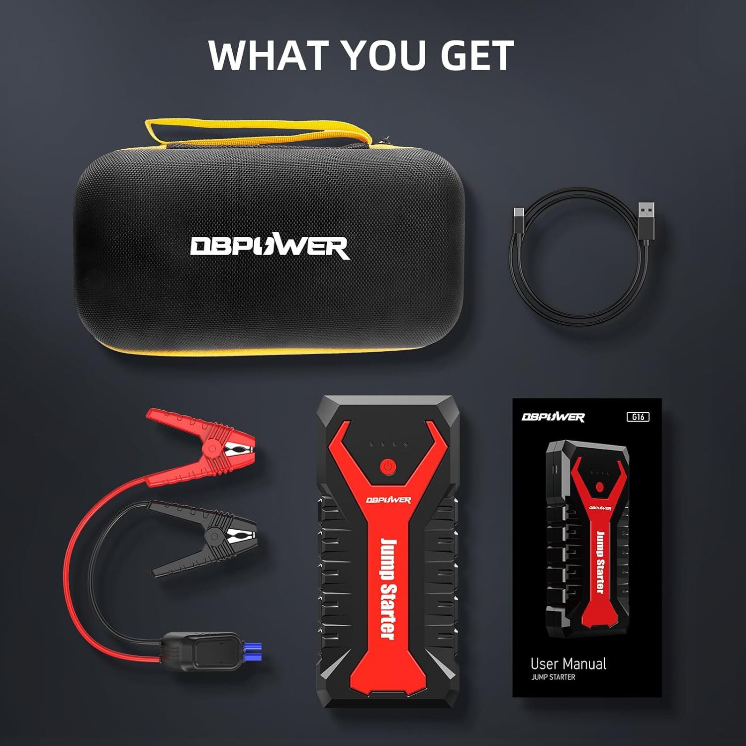DBPOWER 3000A 21800mAh Portable Car Jump Starter Booster Jumper Box Power Bank