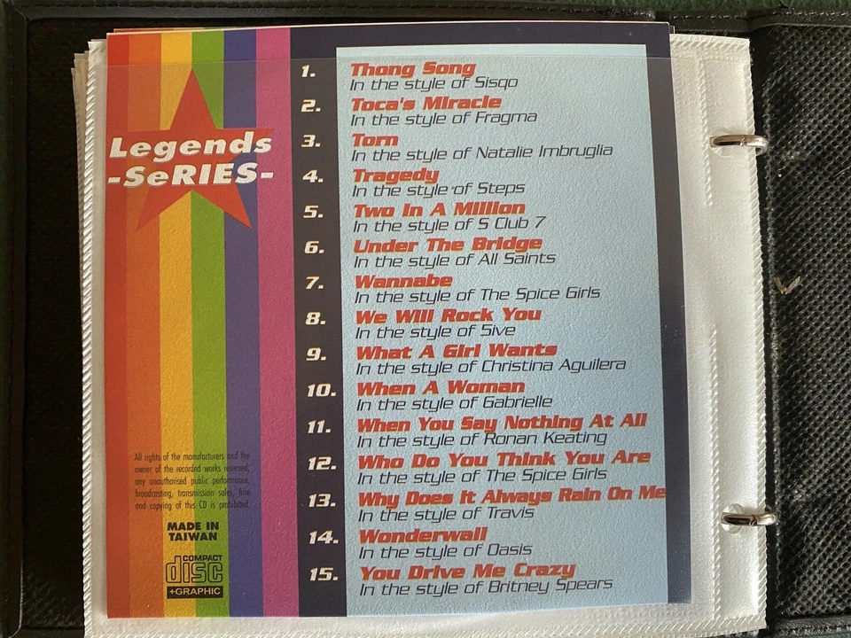 Legends Karaoke Teen Pack 6 CDG discs, 90 songs, new, FREE CASE - Image 4 of 4