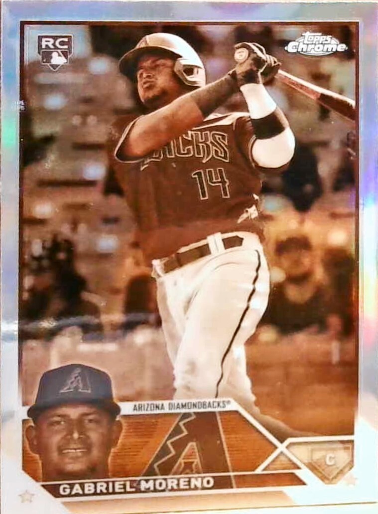 2023 Topps Chrome Update Sepia Refractor Gabriel Moreno RC USC36