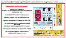 White Toner 1/64 Water Slide Decal Set General Lee For Hot Wheels