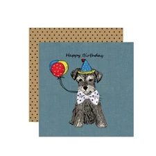 APPLE & CLOVER Party Happy Birthday Card - Hand-Finished with Ribbon Bow