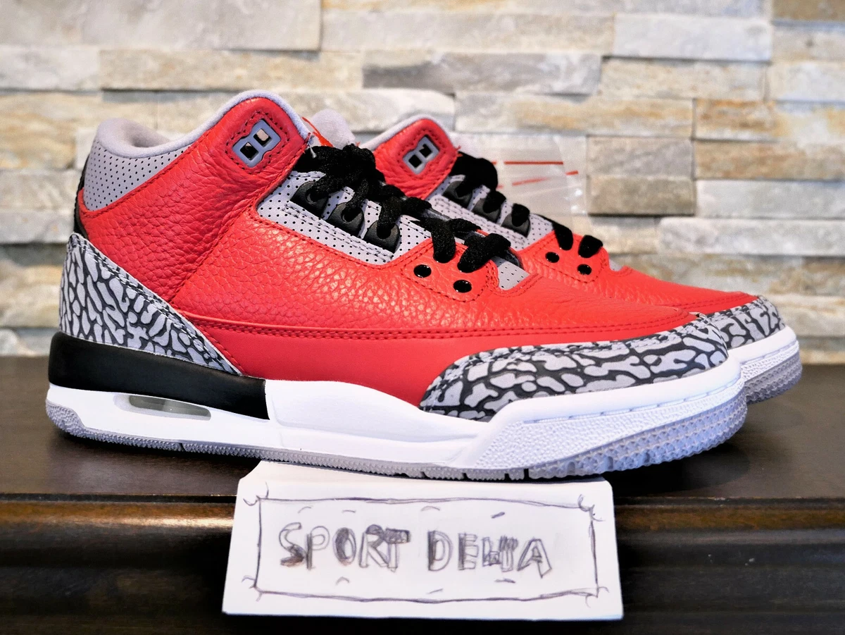 Air jordan retro 3 red and white 2025