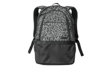 Victoria's Secret Pink Backpack Collegiate Bookbag Zip Pocket Grey Leopard New