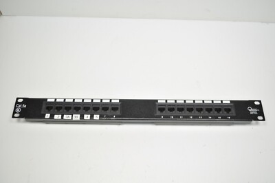 Quest Rack Mount Patch Panel 16 Channel Plug Cat. 5e   pn#- NPP-1016