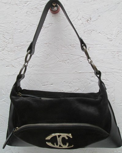-AUTHENTIQUE sac à main JUST CAVALLI cuir & daim vintage bag - Foto 3 di 12