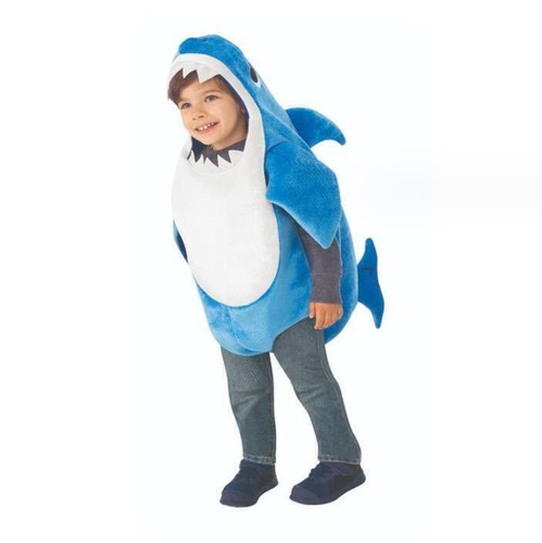 Baby Shark Cosplay Costume Kid Adults Halloween Roleplay Fancy Dress-Up Jumpsuit - Picture 9 of 11