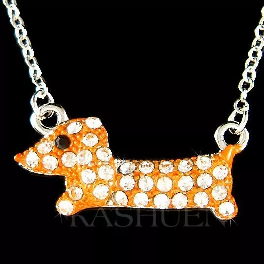 Enamel Sausage Dog Necklace – Meri Meri