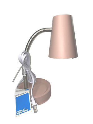Room Essentials Task Table Lamp Pink 15” Tall brand new from target  Watts