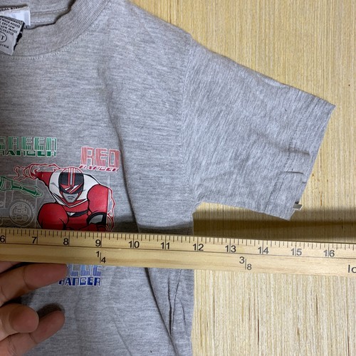 VTG Power Rangers Shirt Youth 3T Grey Short Sleeve Boy's Graphic Print Y2K - Picture 12 of 15