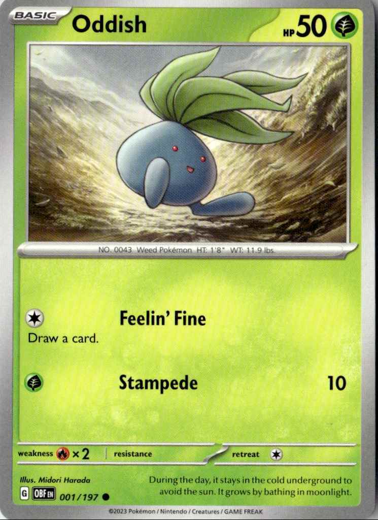 2023 SCARLET & VIOLET OBSIDIAN FLAME ODDISH 1/197