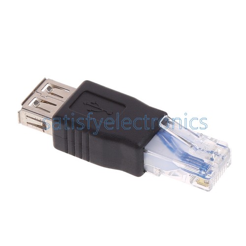 2PCS USB A Female To 10/100Mbps Ethernet LAN RJ45 Male Network Adapter Connector - Picture 4 of 4