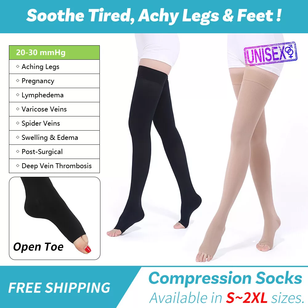 Women Men Medical Compression Stockings Thigh High Varicose Veins Travel  Socks