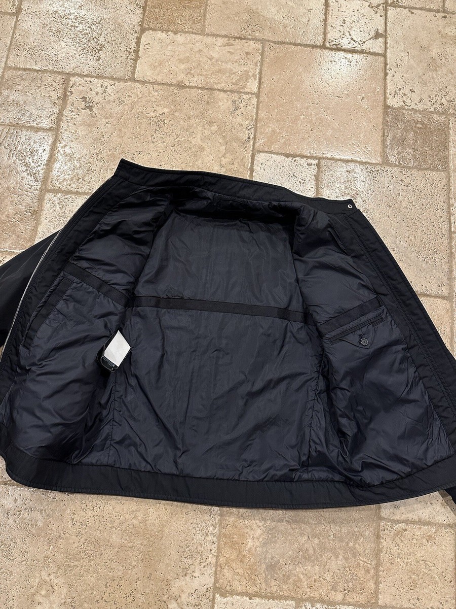 Prada Double Layer Nylon Zip Up Black Jacket | eBay Prada Double Layer Nylon Zip Up Black Jacket | eBay