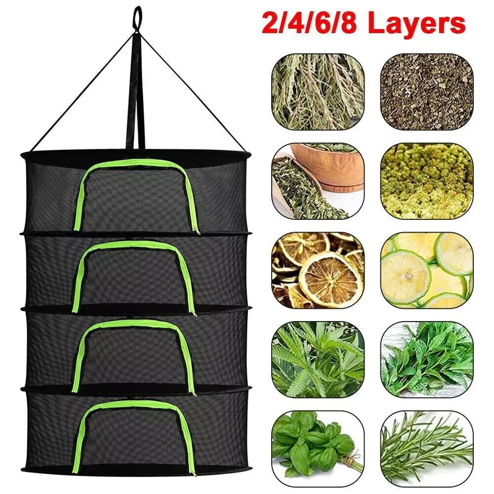 Herb Drying Rack, Drying Net Herbs, 1/2/3 Layer Hanging Mesh Net