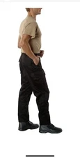 ROTHCO BLACK BDU PANTS MILITARY STYLE SECURITY GARGO 7971 SIZE SMALL W27"-31"