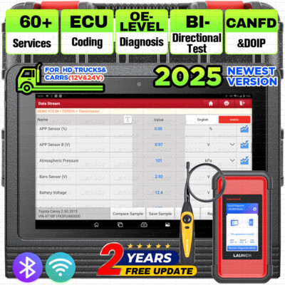 Launch X431 PRO3S+ SmartLink HD Heavy Duty Truck Car Scanner J2534 Programming
