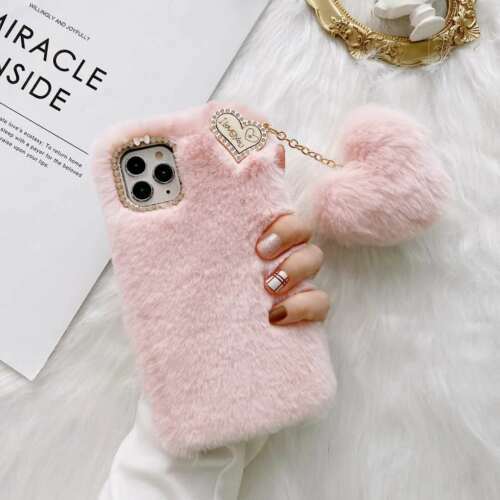 Fluffy Plush Love Fuzzy Phone Case For Samsung A51 A71 A72 A82 A12 A10 Note 20 - Picture 10 of 14