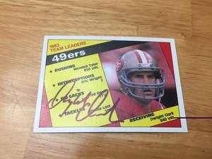 dwight clark autographed football