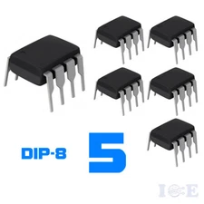 5PCS TL082CP JFET-Input Dual Operational Amplifier IC Chip TL082 DIP-8 Low Noise
