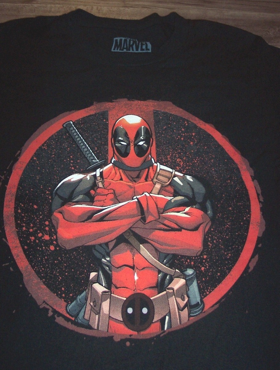 VINTAGE STYLE DEADPOOL Marvel Comics T-Shirt MENS SMALL NEW X