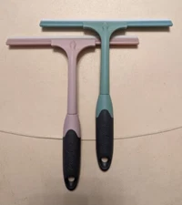 2 PCS Shower Squeegee for Bathroom Shower Glass Doors  Window Cleaner Squeege...