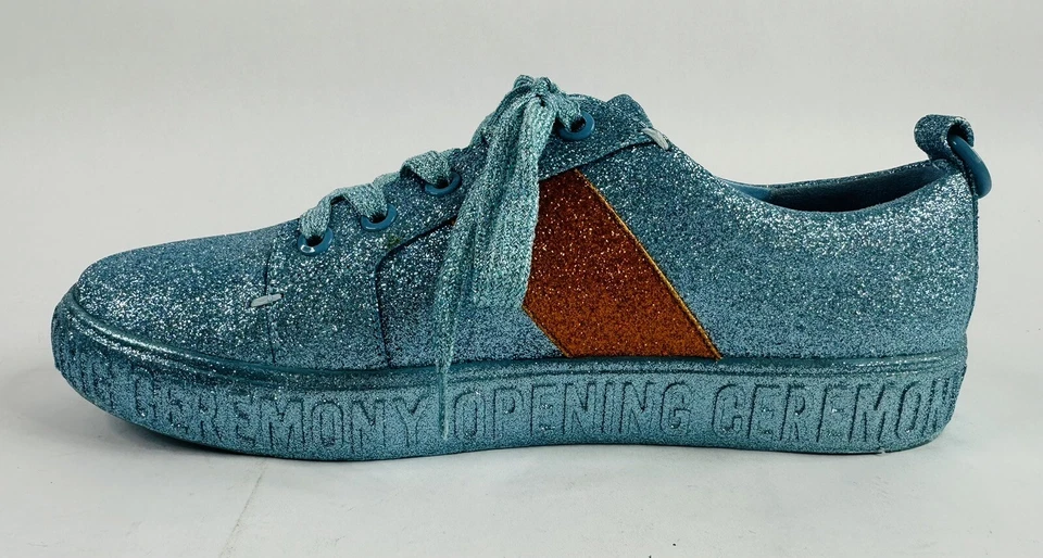 Zapatillas Ceremonia de Apertura “La Ciénega” Azul/Naranja Brillo Talla 39 USADAS UNA VEZ Foto 3 de 4