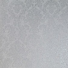 Papel pintado imitación mica vermiculita piedra gris plata metálico victoriano damasco 3D