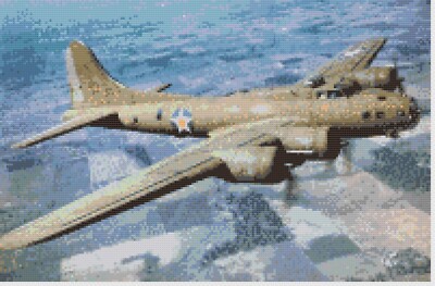 Kreuzstichmuster von Florashell - B17 Flying Fortress Flugzeug