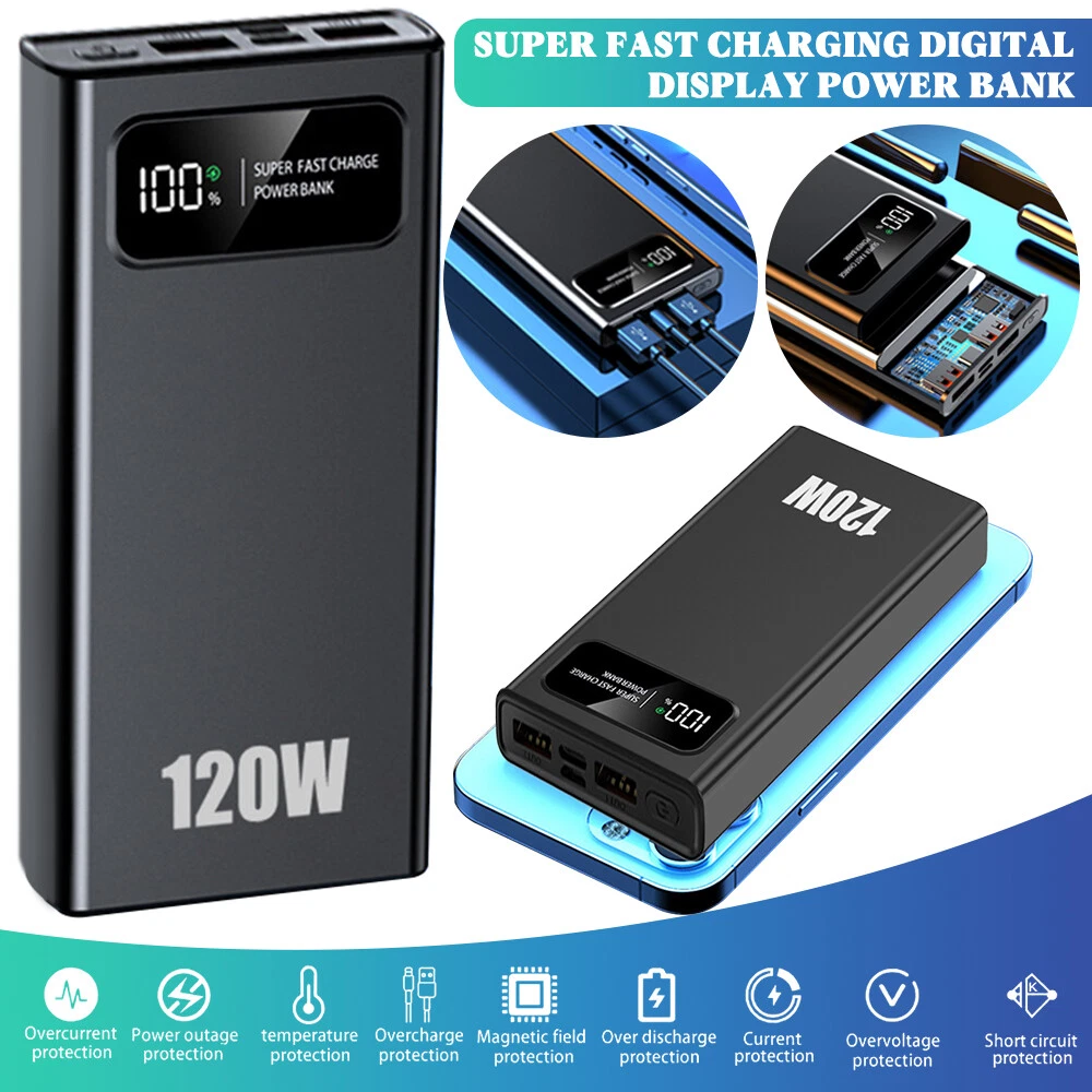 Power Bank 50000mAh 120W USB C Fast Charging Portable Charger for Camping Travel