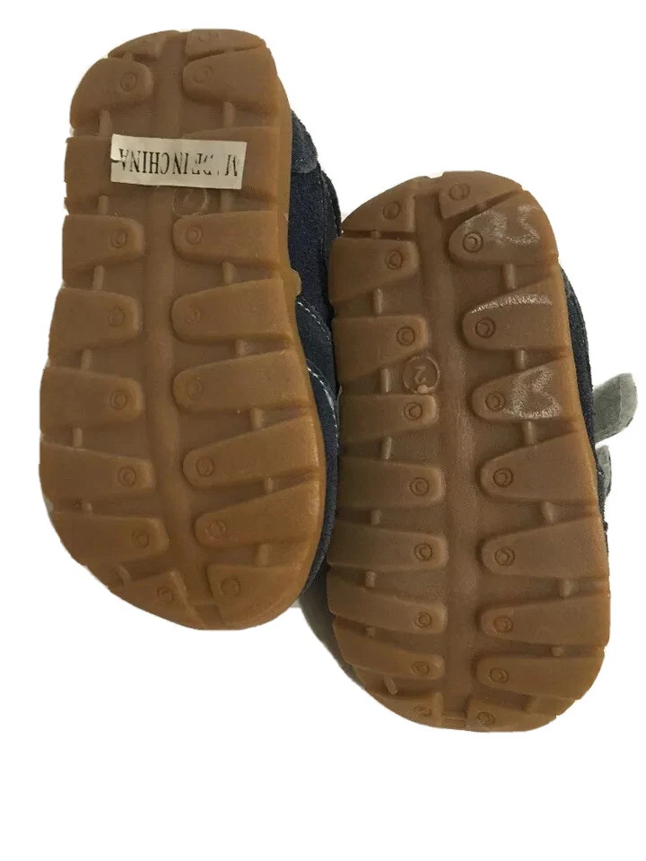 Luna Boys Shoes Size Toddler 2 Blue Suede Double Strap Dress Casual Play - Image 3 of 4