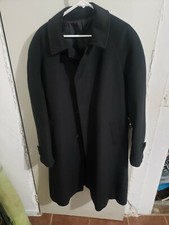 Mario Ferretti Mens Black Cashmere Overcoat Jacket Made In Italy High Quality Xl
