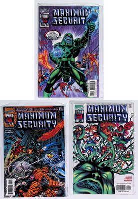 ''MAXIMUM SECURITY'' LOT - 3 ISSUES - 1-3 COMPLETE SET - MARVEL COMICS