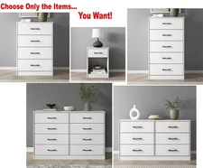 NEW White Matching Bedroom Furniture Sets Dresser Chest Drawer Dressers 4 5 6 8