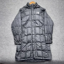 Vintage The North Face Puffer Jacket 600 Down Long Womens Small Black RARE