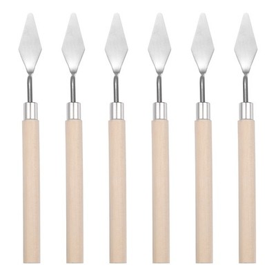 6Pcs Palette Knife Pointed Head, 16cm/6.3inch Long Palette Knives