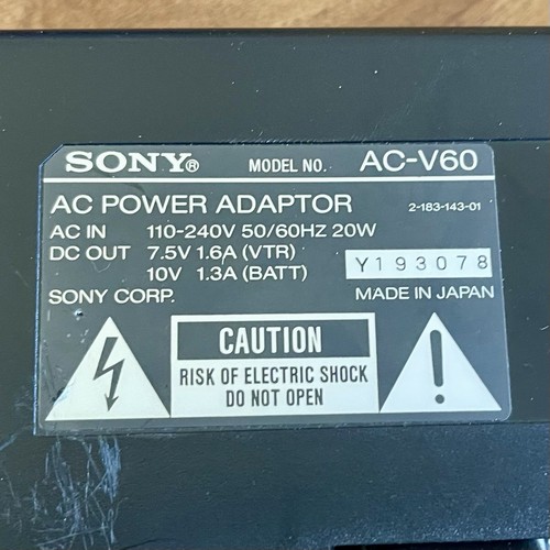 SONY BATTERY CHARGER + AV cable for Sony Handycam CCD-F55 Video 8 Camcorder - Bild 7 von 10