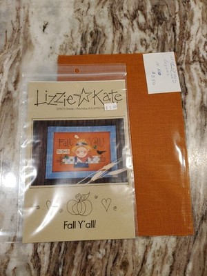 Lizzie Kate Cross Stitch Chart With Linen - Fall Y'all