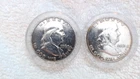 1960 D AND 1961D FRANKLIN HALF DOLLAR (TWO COINS) CIRCULATED TARNISHED SEE PICS!