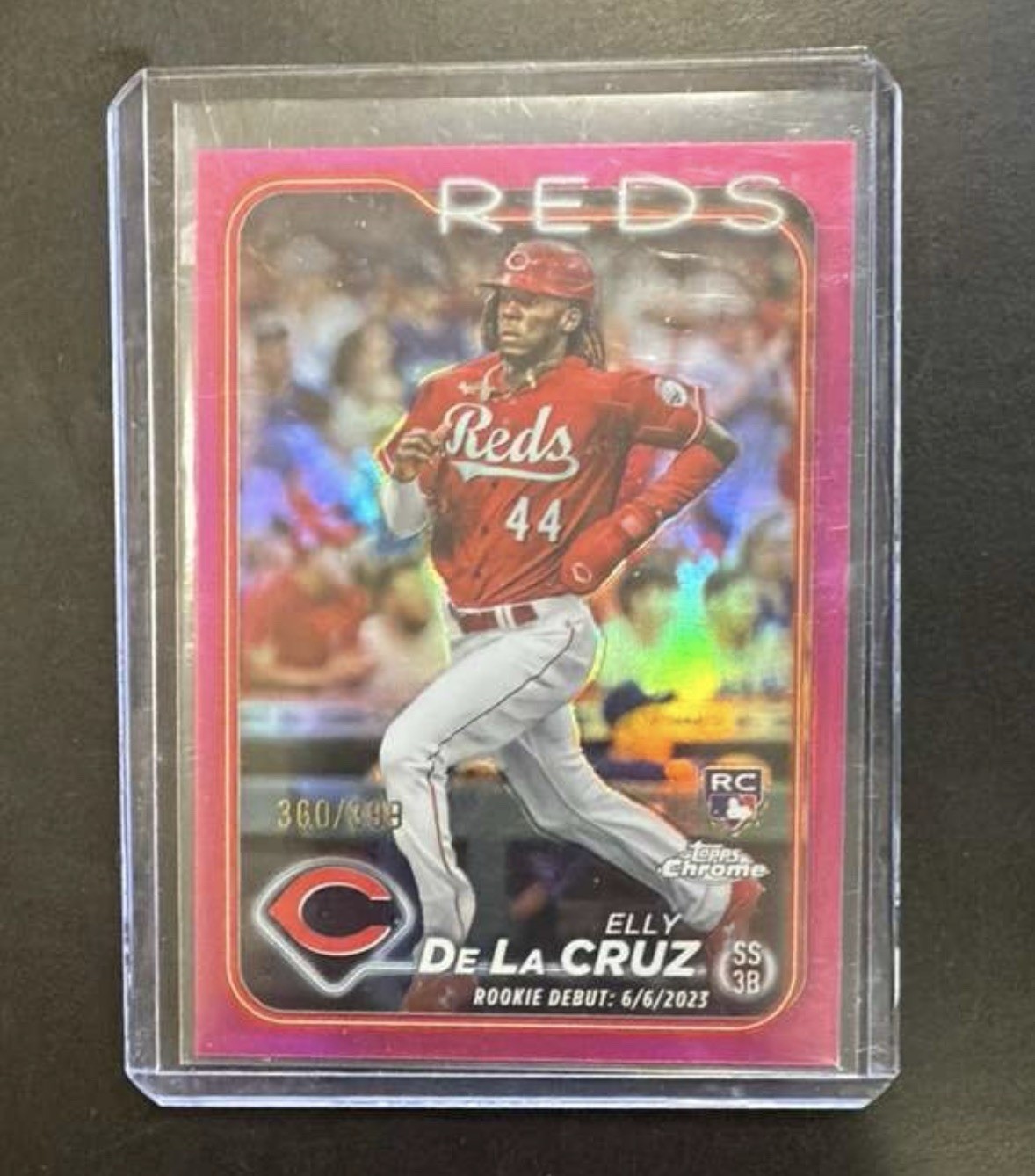 2024 Topps Chrome Update Elly De La Cruz RC MLB Debut Magenta Refractor /399
