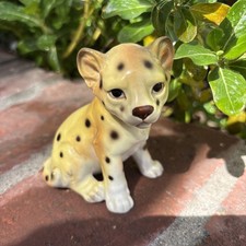 Vintage Lefton Spotted Leopard Cub Porcelain Figureine