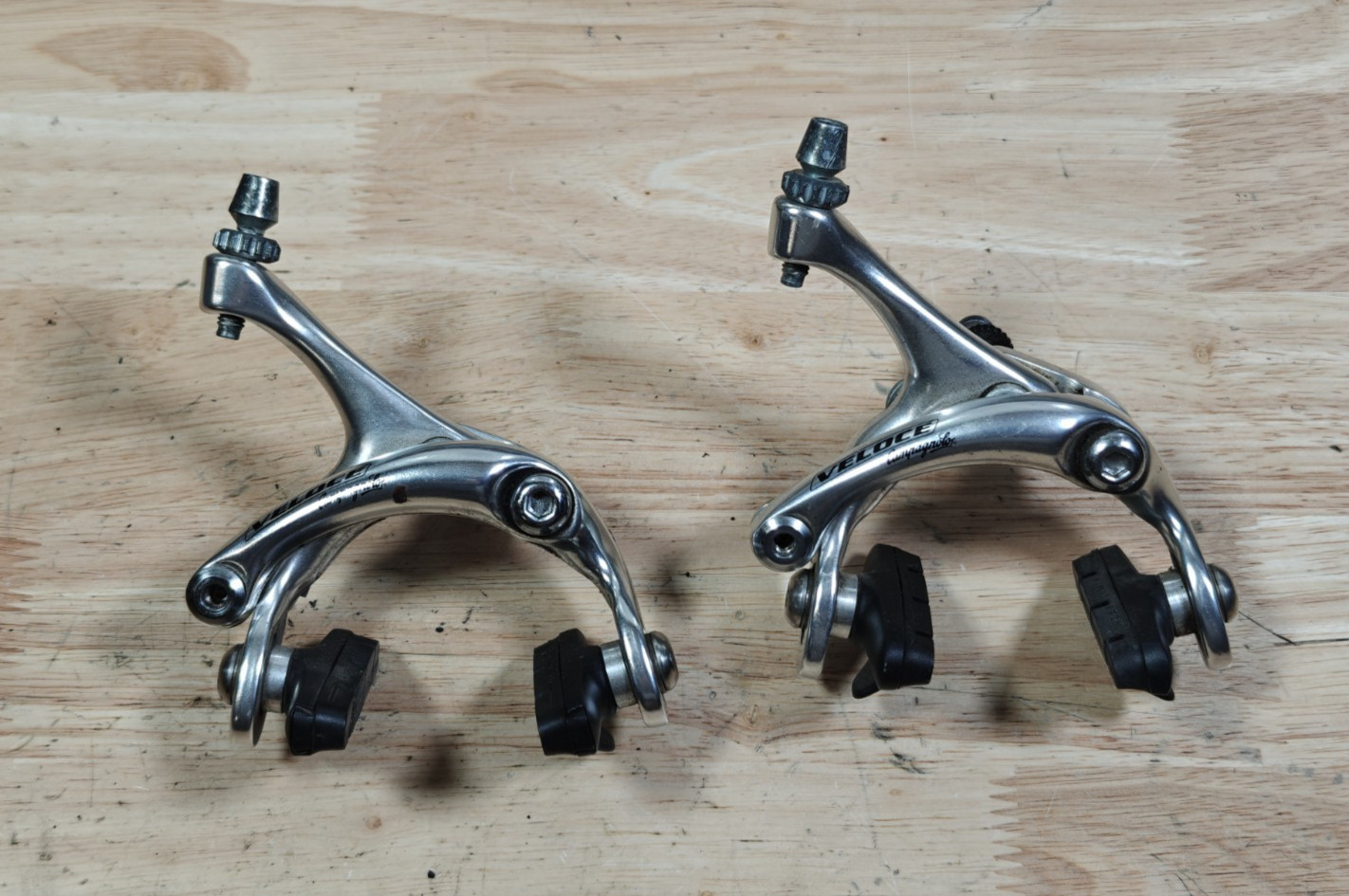 Pair of Campagnolo Veloce Brake Calipers Side Pull Silver